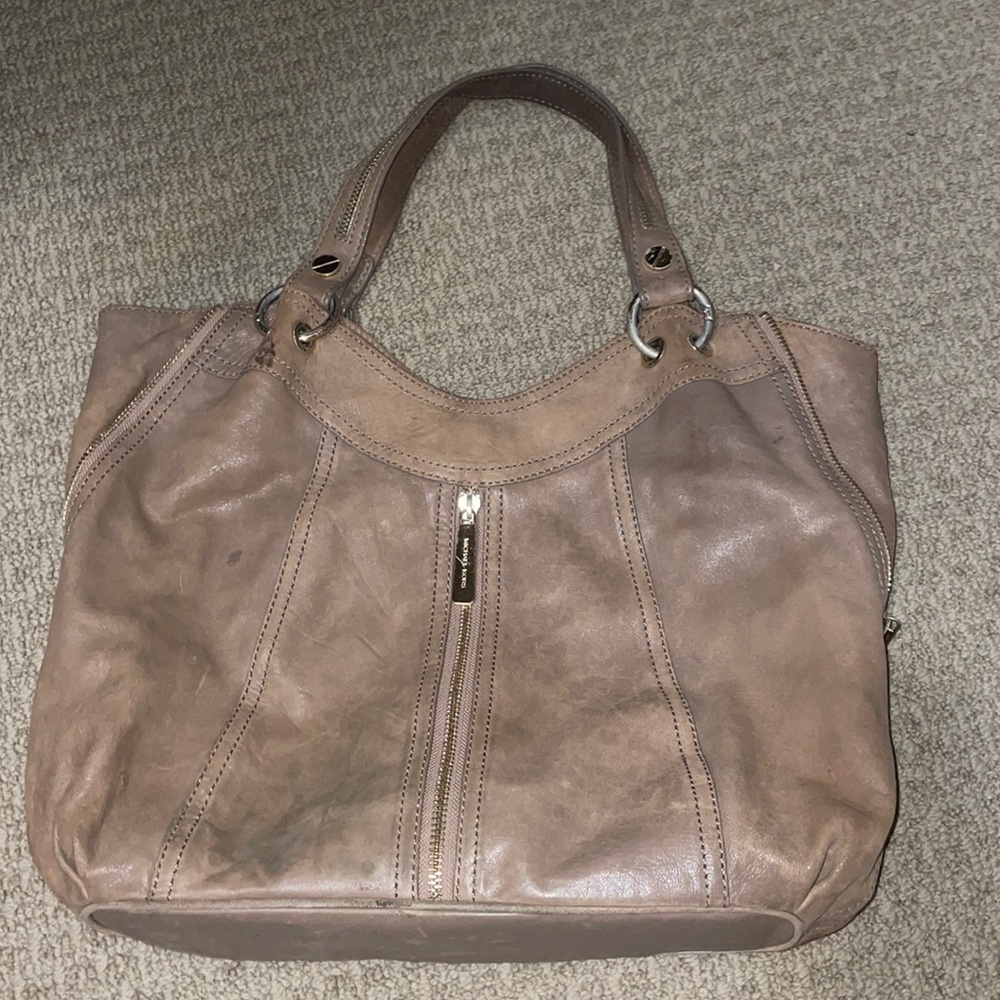 Taupe leather Michael Kors